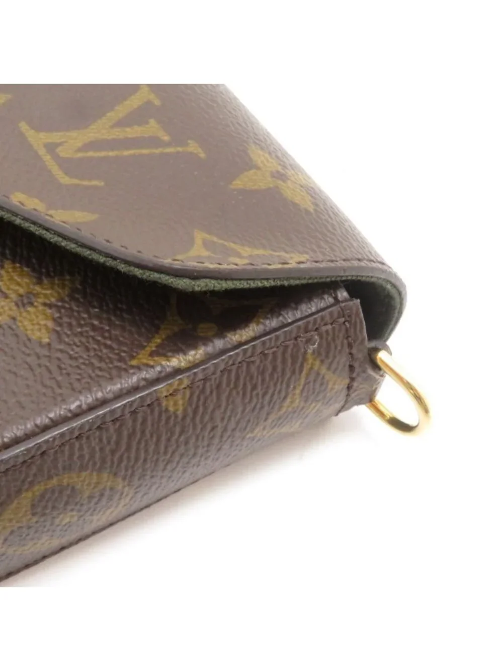 Louis Vuitton Multi Pochette Felicie Monogram Khaki Shoulder Bag Canvas